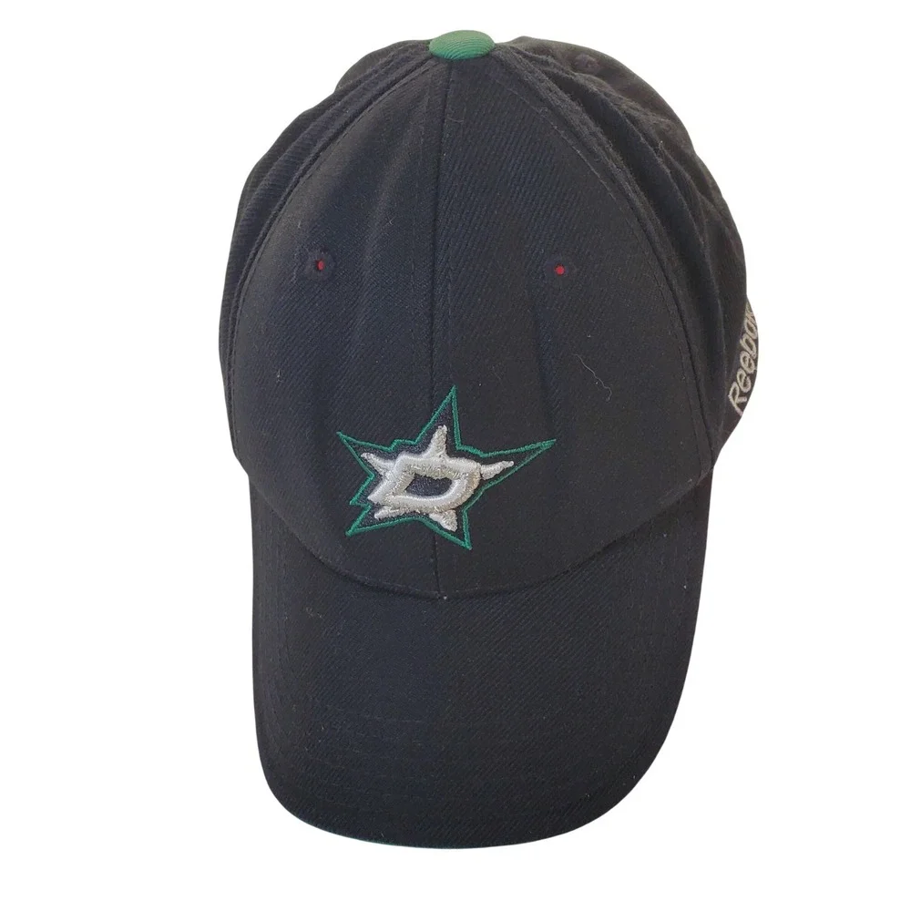 Reebok Dallas Stars NHL Youth Hat Black Green Adjustable Face Off Headwear Cap